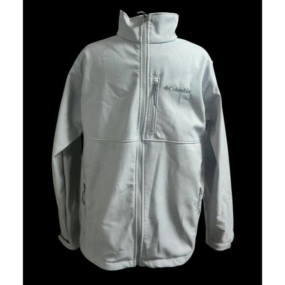 Men's Silver Ascenders Softshell Columbia Jacket Size Large MSRP $125